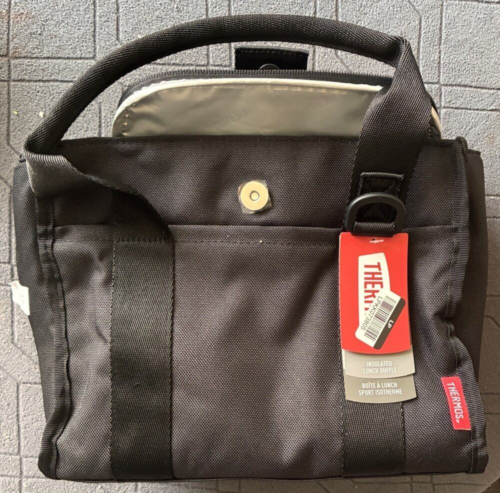 Thermos Insulated Large Lunch Bag - 12 Can Tote - Black